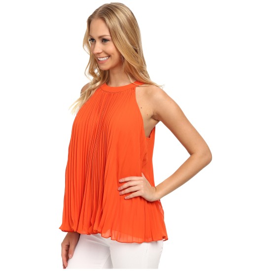 Pleated Halter Blouse